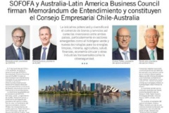 Media coverage – Chile Founding Director of the Australia Chile chamber of commerce